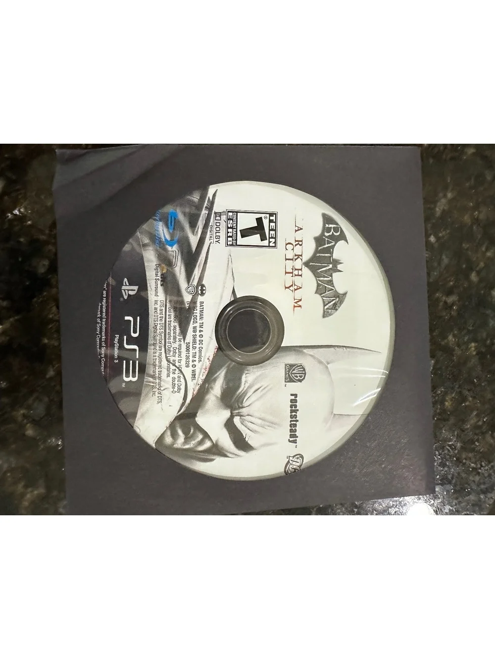 Batman: Arkham City PS3 Game Disc
